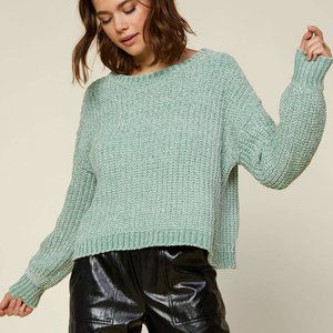 Chenille knit sweater